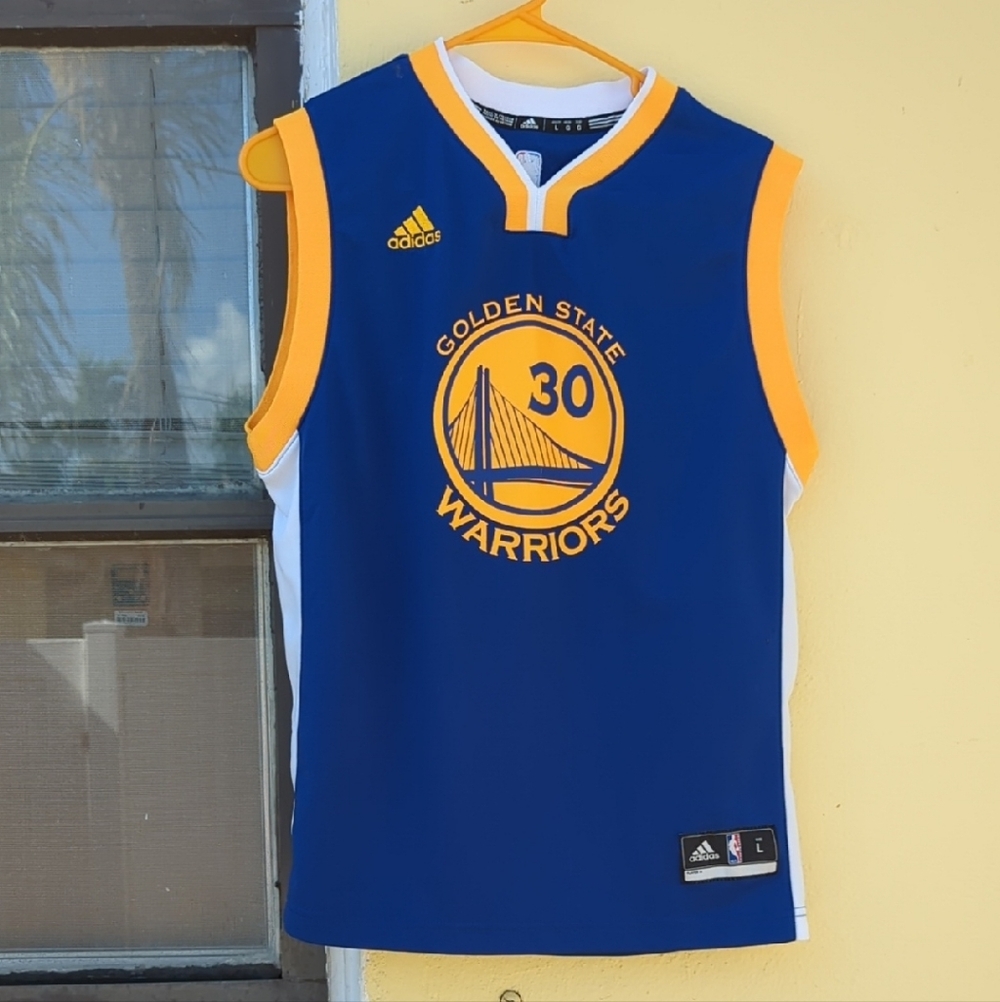 NBA CURRY adidas Golden State Warriors Kids Jersey - Blue and Yellow